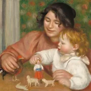 Kind mit Spielzeug - 1896