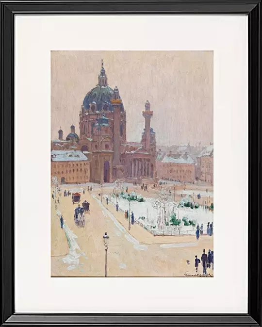 Kirche St. Karl im Winter - 1902