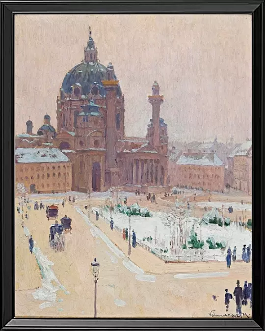 Kirche St. Karl im Winter - 1902