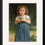 Kleines Mädchen hält Äpfel in den Händen – 1895