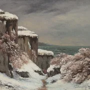 Klippen am Meer unter dem Schnee - 1864