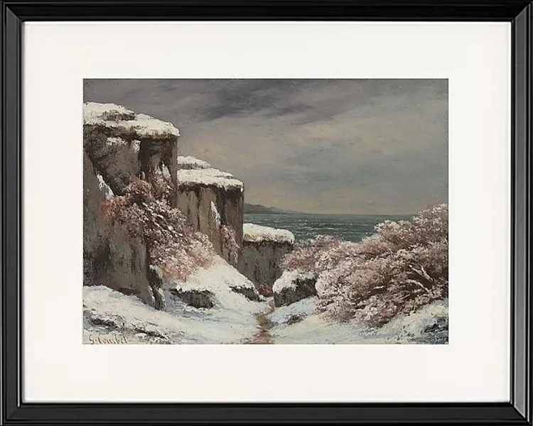 Klippen am Meer unter dem Schnee - 1864