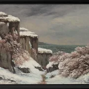 Klippen am Meer unter dem Schnee - 1864