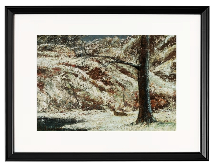 Rehkitz im Schnee im Wald - 1865