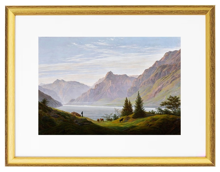 Landschaft mit Gebirgssee - 1810