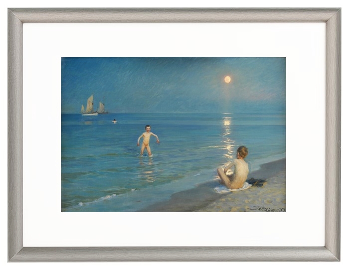 Jungen baden bei Skagen. Sommerabend - 1899