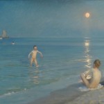 Jungen baden bei Skagen. Sommerabend - 1899