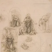 Kompositionsskizzen für die das Christkind anbetende Jungfrau – 1480