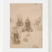 Kompositionsskizzen für die das Christkind anbetende Jungfrau – 1480