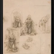 Kompositionsskizzen für die das Christkind anbetende Jungfrau – 1480