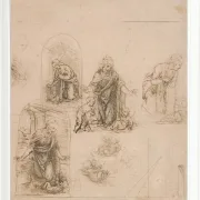 Kompositionsskizzen für die das Christkind anbetende Jungfrau – 1480