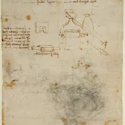 Kopf eines alten Mannes und Studien der Maschinen – 1504