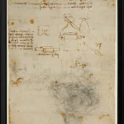Kopf eines alten Mannes und Studien der Maschinen – 1504