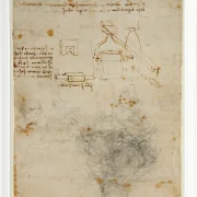 Kopf eines alten Mannes und Studien der Maschinen – 1504