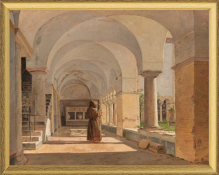 Kreuzgang von San Lorenzo fuori le mura, Rom  - 1837