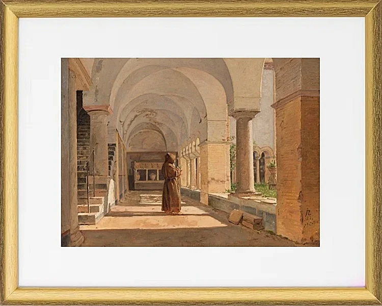 Kreuzgang von San Lorenzo fuori le mura, Rom  - 1837