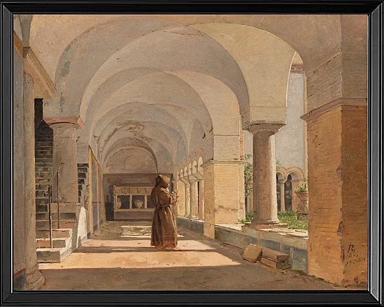 Kreuzgang von San Lorenzo fuori le mura, Rom  - 1837