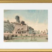 Küstenlandschaft mit reetgedeckten Häusern - 1840