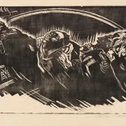 Käthe Kollwitz | Die Freiwilligen - 1921 | Gerahmter Kunstdruck | Realismus