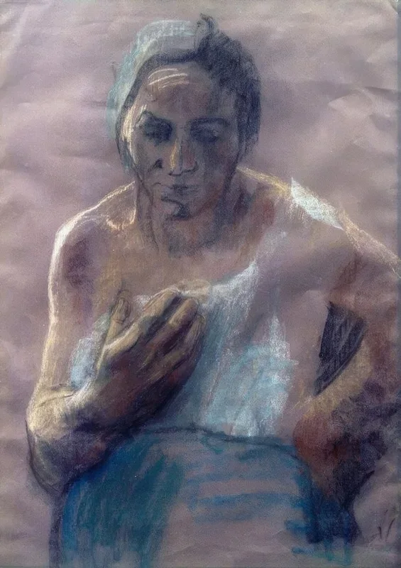 Käthe Kollwitz | Arbeiterfrau mit Hand vor der Brust - 1904 | Gerahmter Kunstdruck | Realismus