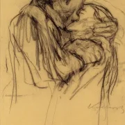 Käthe Kollwitz | Der Kuss - 1909 | Gerahmter Kunstdruck | Realismus
