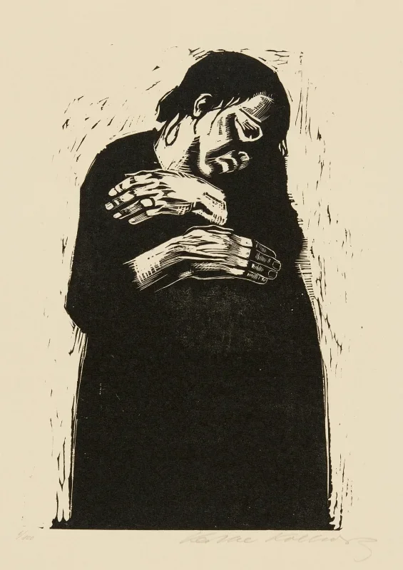 Käthe Kollwitz | Enken I – 1922 | Indrammet kunsttryk | Realisme