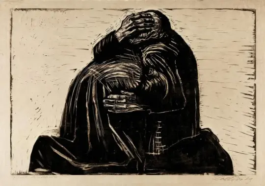 Käthe Kollwitz | Forældrene – 1916 | Indrammet kunsttryk | Realisme
