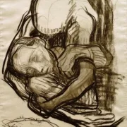 Käthe Kollwitz | Der Tod nimmt eine Frau zu sich - 1921 | Gerahmter Kunstdruck | Realismus