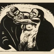 Käthe Kollwitz | Das Opfer - 1922 | Gerahmter Kunstdruck | Realismus