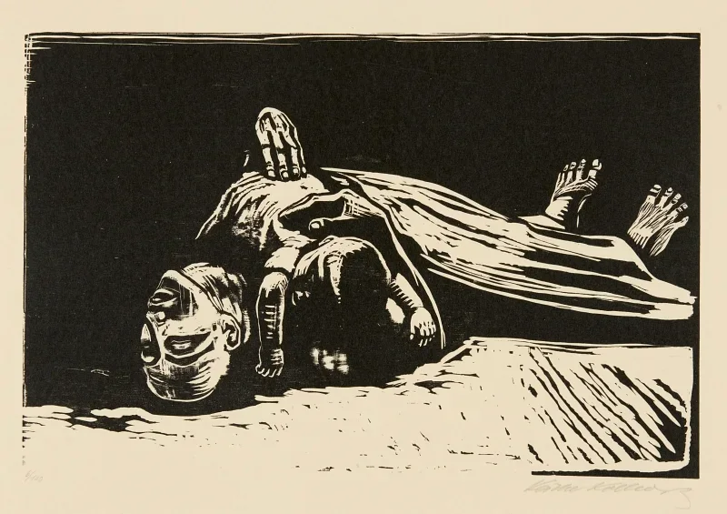 Käthe Kollwitz | Enken II – 1922 | Indrammet kunsttryk | Realisme