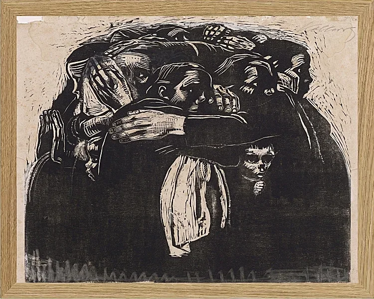 Käthe Kollwitz – Die Mütter 1921 | Giclée Kunstdruck gerahmt