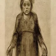 Käthe Kollwitz | Enken – 1916 | Indrammet kunsttryk | Realisme