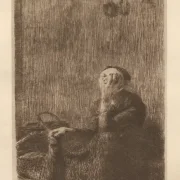 Käthe Kollwitz | Ved kirkemuren – 1925 | Indrammet kunsttryk | Realisme