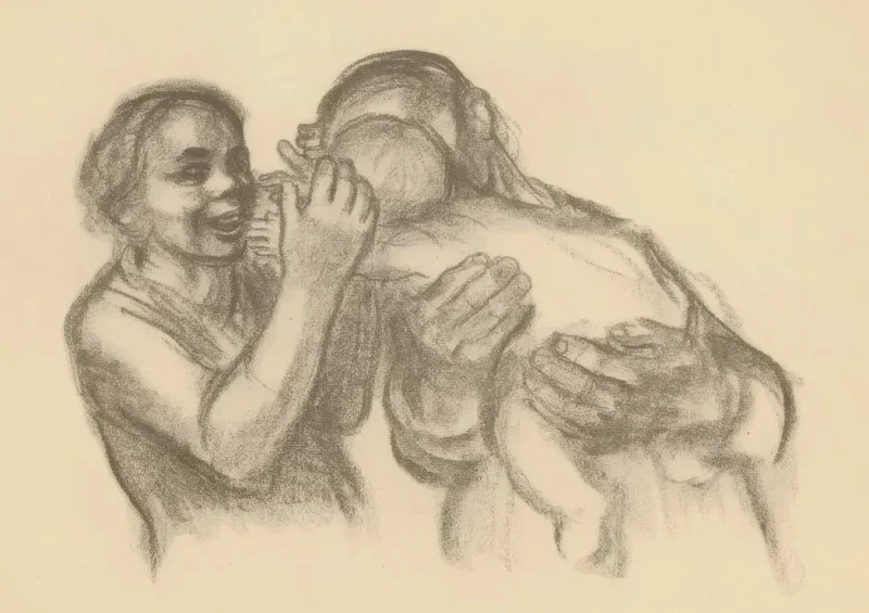 Käthe Kollwitz | Familie – 1931 | Indrammet kunsttryk | Realisme