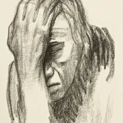 Käthe Kollwitz | Kvinde, der tænker – 1920 | Indrammet kunsttryk | Realisme