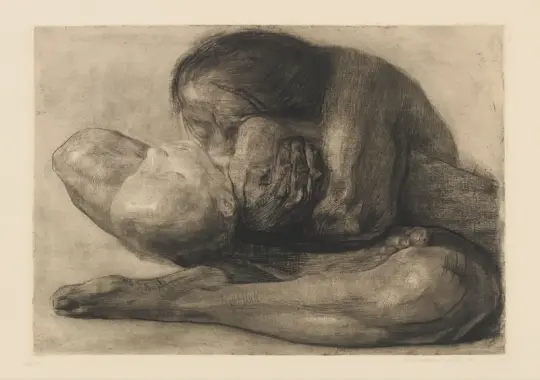 Käthe Kollwitz | Kvinde med dødt barn – 1903 | Indrammet kunsttryk | Realisme