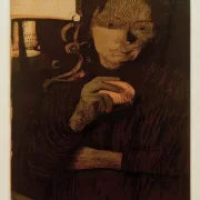Käthe Kollwitz | Kvinde med en appelsin – 1901 | Indrammet kunsttryk | Realisme