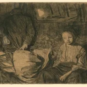 Käthe Kollwitz | Junges Paar - 1904 | Gerahmter Kunstdruck | Realismus