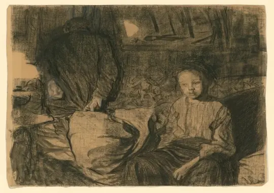 Käthe Kollwitz | Junges Paar - 1904 | Gerahmter Kunstdruck | Realismus