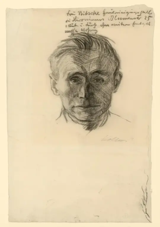 Käthe Kollwitz | Fru Nitsche – 1904 | Indrammet kunsttryk | Realisme