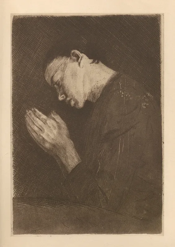 Käthe Kollwitz | Bøn – 1925 | Indrammet kunsttryk | Realisme