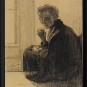 Käthe Kollwitz | Morgenmad på trappen - 1909 | Indrammet kunsttryk | Realisme