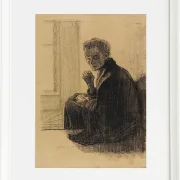 Käthe Kollwitz – Frühstück auf der Treppe 1909 | Giclée Kunstdruck gerahmt