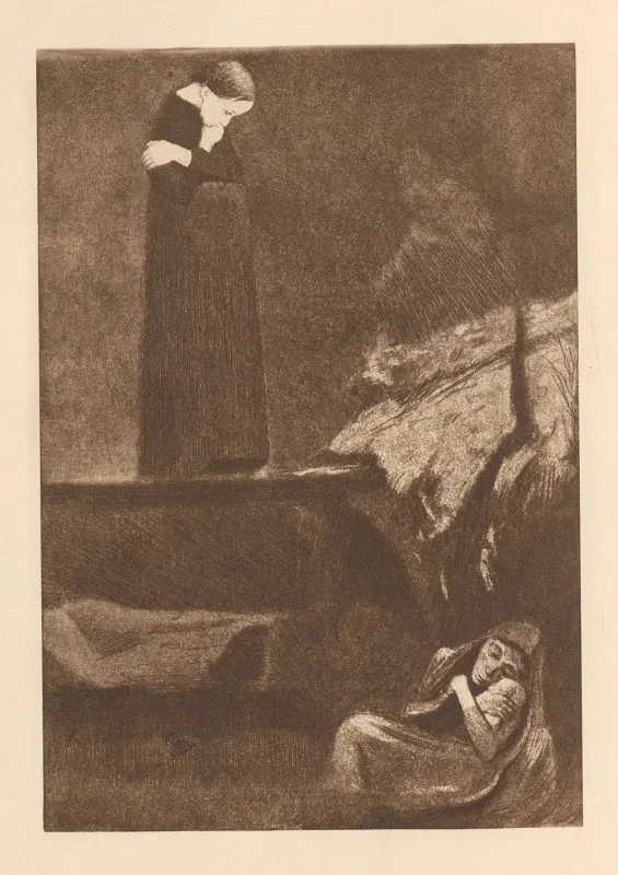 Käthe Kollwitz | Gretchen 1 - 1925 | Indrammet kunsttryk | Realisme