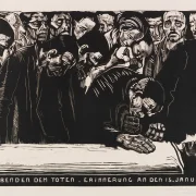 Käthe Kollwitz – Gedenkblatt für Karl Liebknecht 1919 | Giclée Kunstdruck gerahmt
