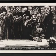 Käthe Kollwitz – Gedenkblatt für Karl Liebknecht 1919 | Giclée Kunstdruck gerahmt
