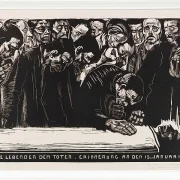 Käthe Kollwitz – Gedenkblatt für Karl Liebknecht 1919 | Giclée Kunstdruck gerahmt