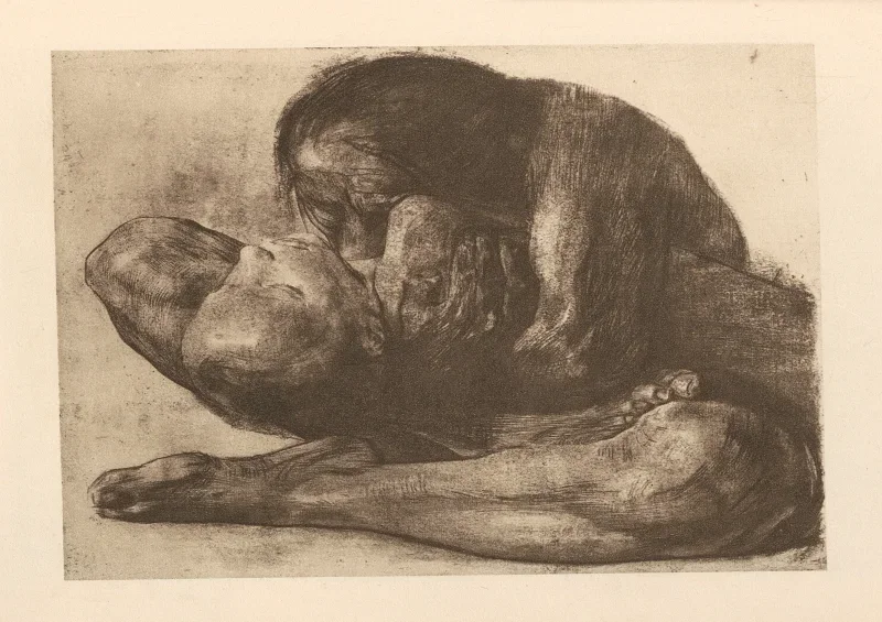 Käthe Kollwitz | Dødt barn - 1925 | Indrammet kunsttryk | Realisme