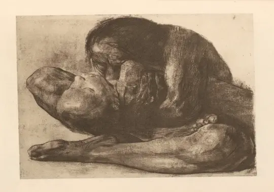 Käthe Kollwitz | Dødt barn - 1925 | Indrammet kunsttryk | Realisme