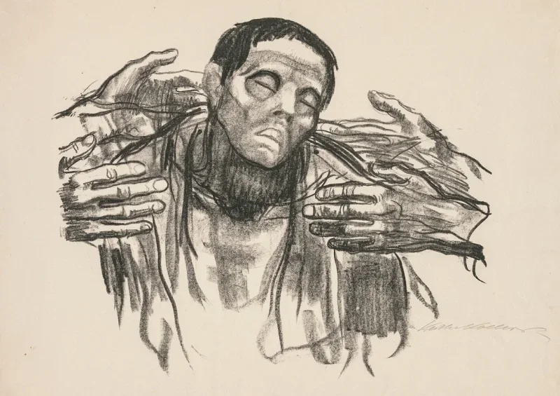 Käthe Kollwitz | Hjælp Rusland - 1921 | Indrammet kunsttryk | Realisme